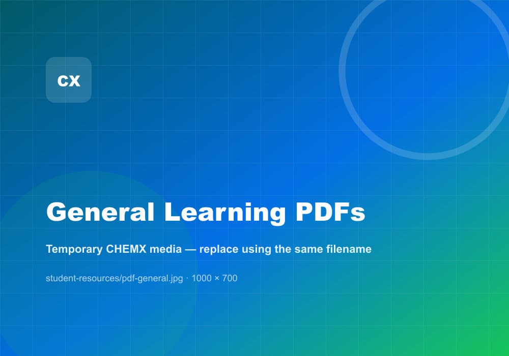 CHEMX general pdfs